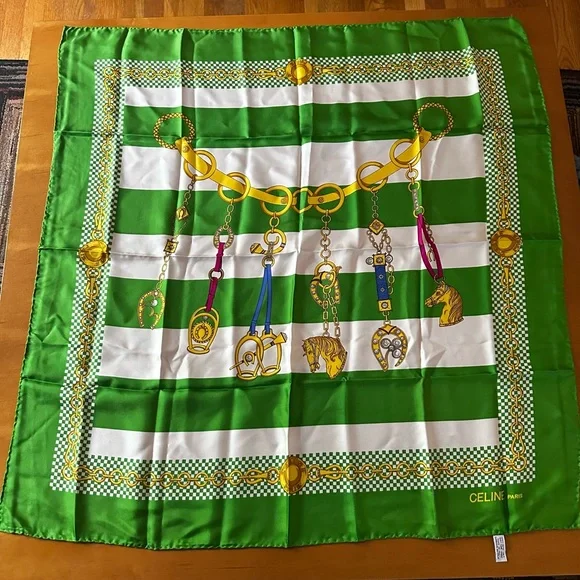 Celine Silk Scarf - Large - Picture 4 of 9